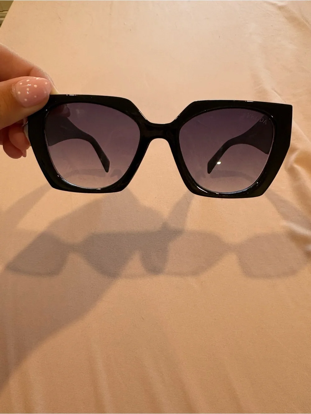 Prada Black Sunglasses with Purple Lenses